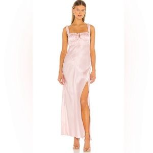 NWT Nicholas Nina Silk Maxi Dress in a Soft Pink